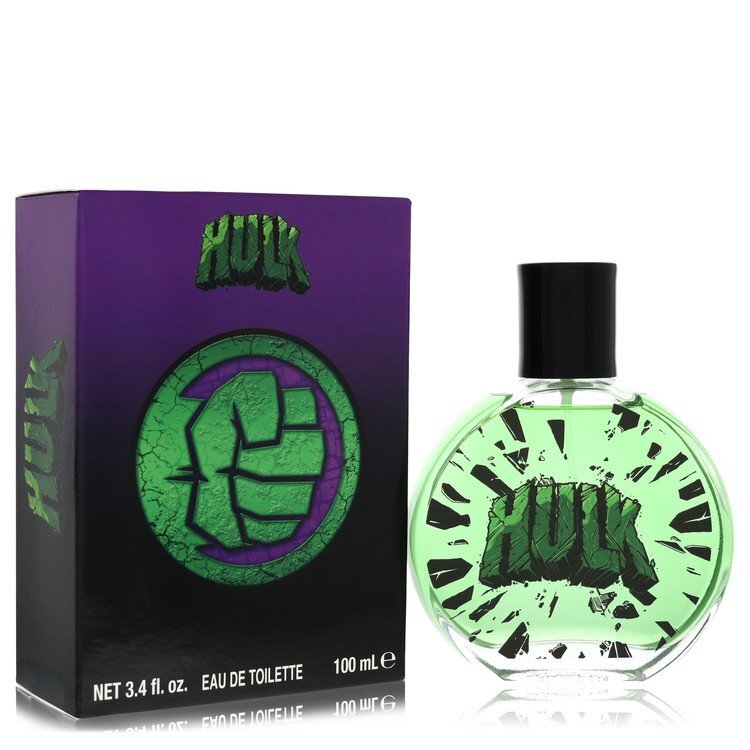 Marvel Hulk Eau De Toilette Spray 3.4 Oz For Men - Bold Citrus Opening With Vanilla Musk And Green Accents