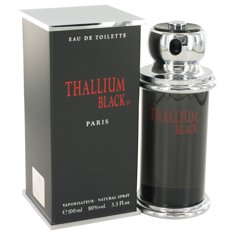 Yves De Sistelle Thallium Black Eau De Toilette Spray 3.3 Oz - Sensual Oriental Fragrance For Men Black And White