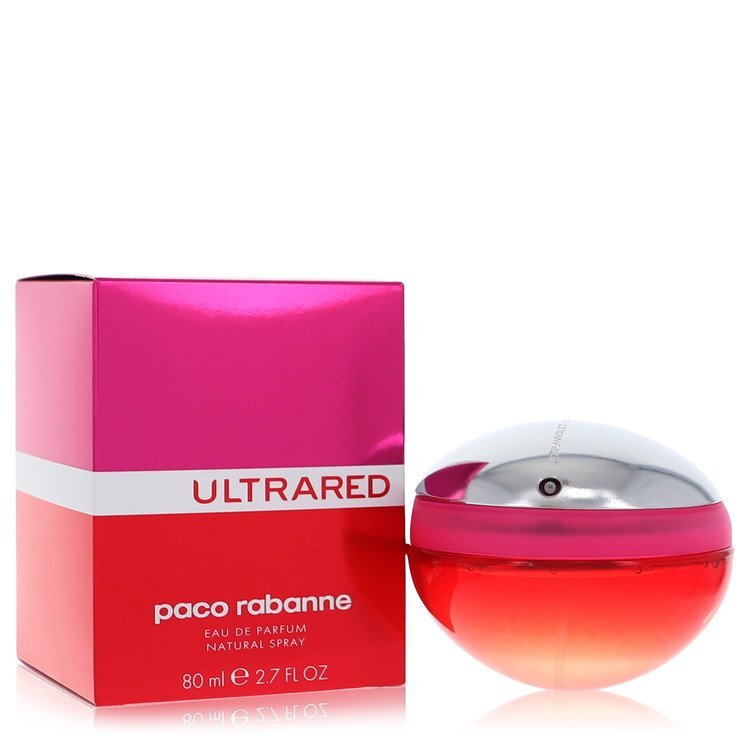 Paco Rabanne Ultrared Eau De Parfum 2.7 Oz For Women - Bold Fruity Floral Scent Red And Pink Color Match