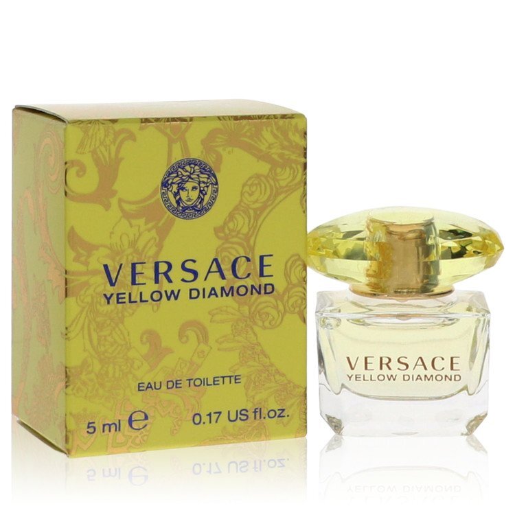 Versace Yellow Diamond Mini EDT - Travel Size 0.17 Oz On-The-Go Glam In Gold And Yellow
