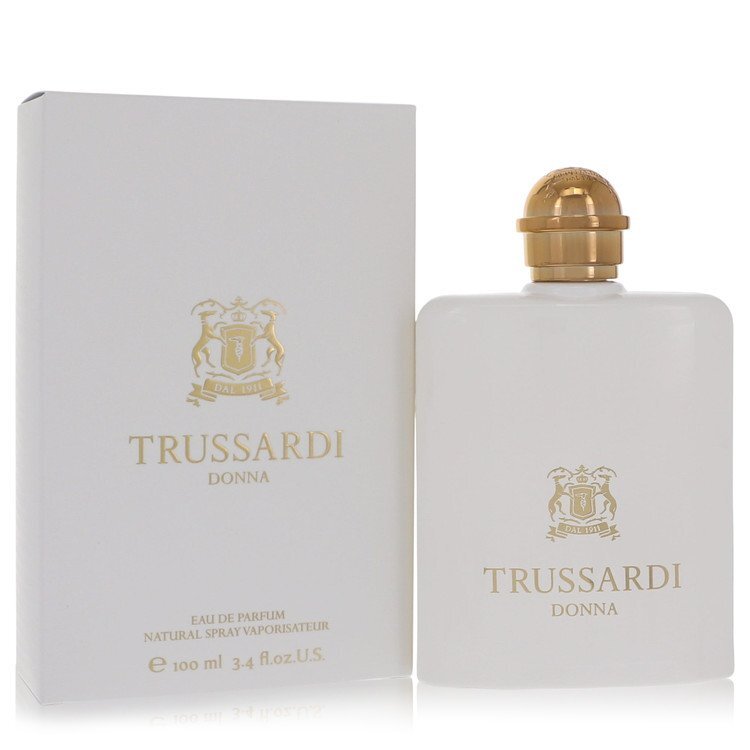 Trussardi Donna By Trussardi Eau De Parfum 3.4 Oz For Women Oriental Floral With Citrusy Opening And Gold Yellow