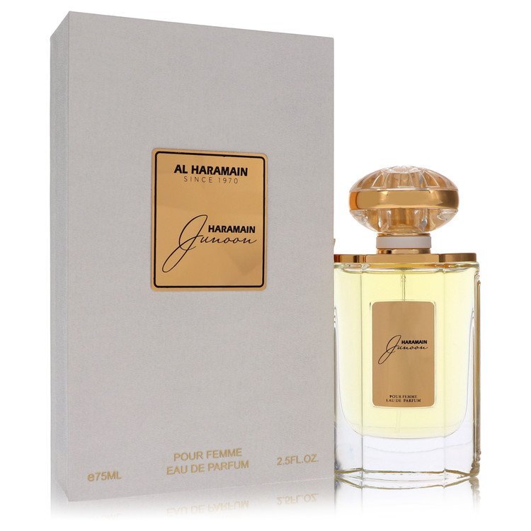 Al Haramain Junoon Eau De Parfum Spray 2.5 Oz For Women - Floral Fresh Scent That Pairs With Gold and Yellow