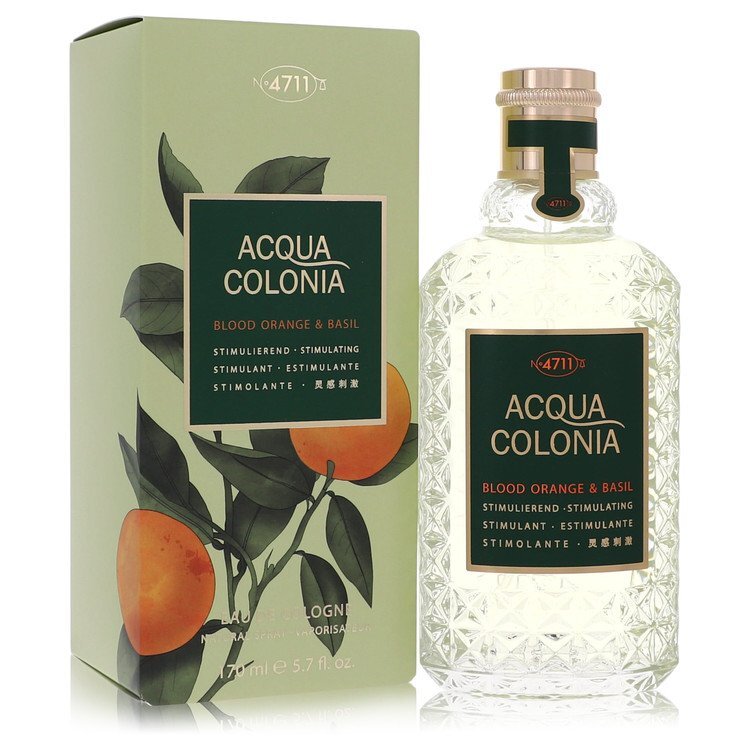4711 Acqua Colonia Blood Orange And Basil - Unisex Eau De Cologne Spray With Green Basil Accent