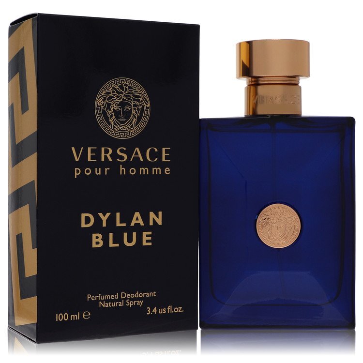 Versace Pour Homme Dylan Blue Deodorant Spray - Crisp Citrus Spicy Fragrance For Men Blue Match