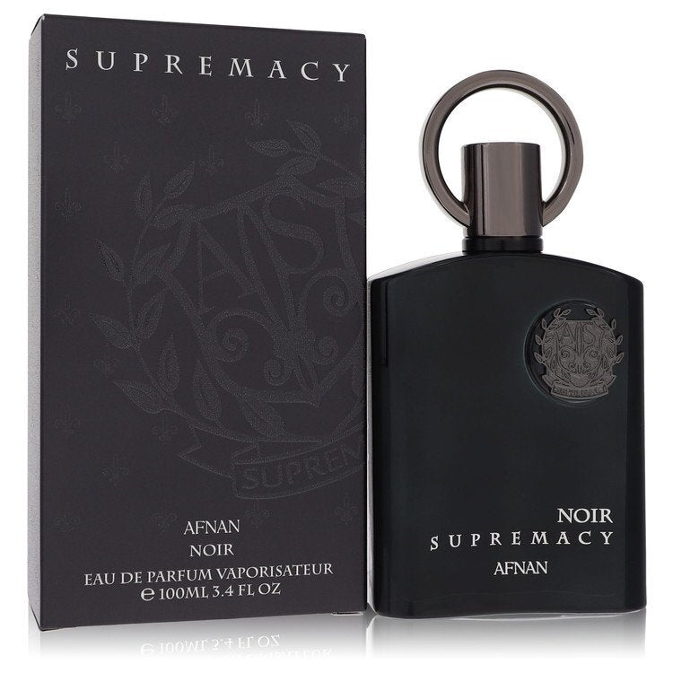 Afnan Supremacy Noir Eau De Parfum Spray 3.4 Oz For Men - Oriental Spicy Daytime Fragrance, Black And White Match