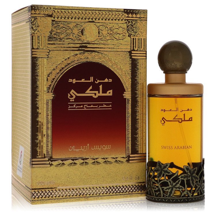 Swiss Arabian Dehn El Oud Malaki - Bold Oud Leather Scent For Men With Black And White Color Match