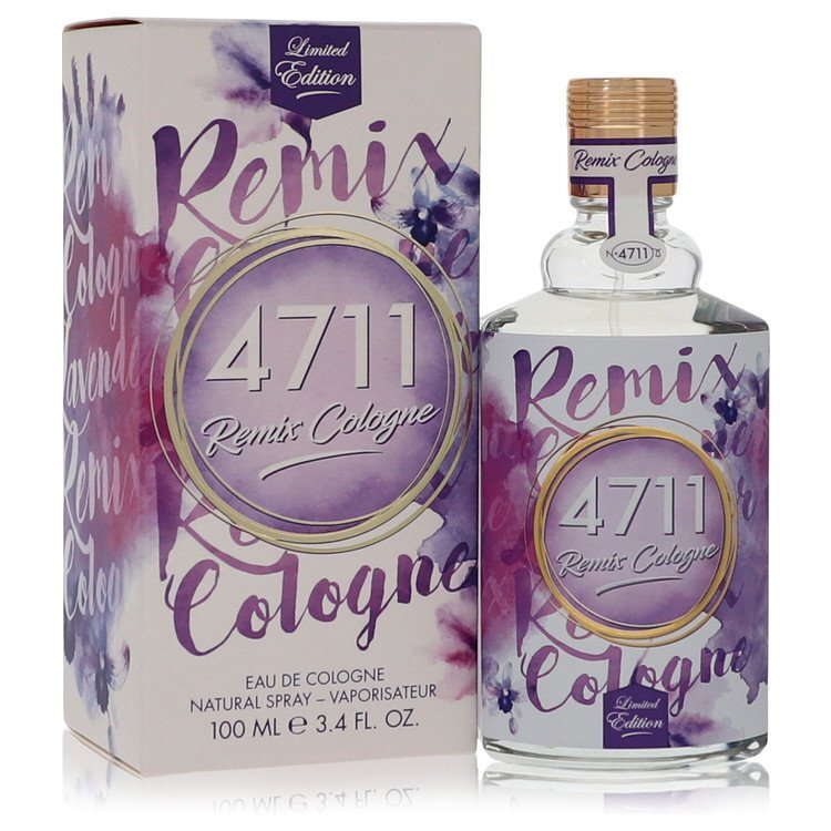 4711 Remix Lavender Eau De Cologne Spray Unisex 3.4 Oz - Fresh Citrus And Floral Warmth For Daily Wear, Purple Match