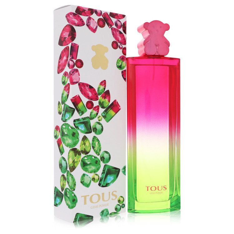 Tous Gems Power By Tous Eau De Toilette Spray 3 Oz Women - Radiant Fruity Floral Scent Black And White Match