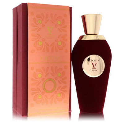 V Canto Cicuta V Extrait De Parfum Unisex Citrus Floral Fragrance With Bergamot And Bulgarian Rose Red and Pink Accents