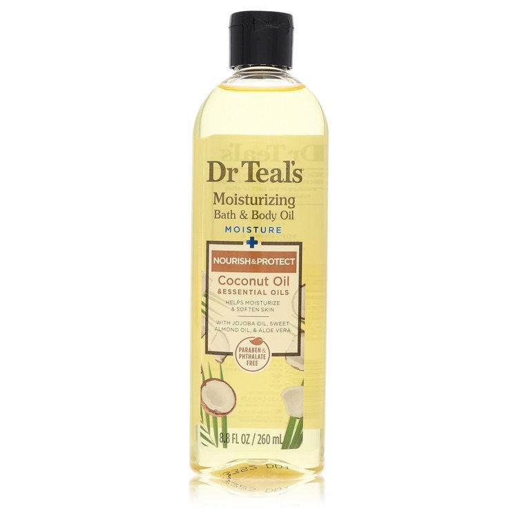 Dr Teal's Moisturizing Bath And Body Oil With Coconut Oil And Essential Oils - Deep Hydration For Silky Skin Blue