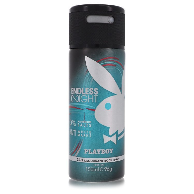 Playboy Endless Night Deodorant Spray For Men - Long Lasting Seductive Scent That Lingers All Night Black And White