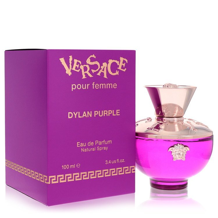 Versace Pour Femme Dylan Purple Eau De Parfum 3.4 Oz - Violet Inspired Allure For Day To Night Wear Purple Color Match