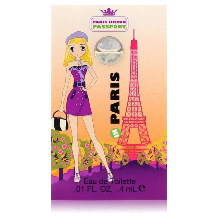 Paris Hilton Passport In Paris Vial - Travel Size Tester Fragrance For On The Go Black And White Match