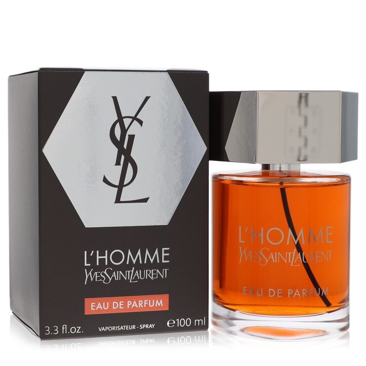 Yves Saint Laurent L'homme Eau De Parfum Spray 3.3 Oz For Men - Subtle Masculine Fragrance That Sits Close To Skin Blue