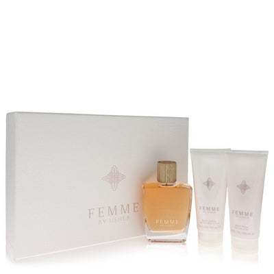 Usher Femme by Usher Gift Set -- 3.4 oz Eau De Parfum Spray + 3.4 oz Body Lotion + 3.4 oz Shower Gel (Women) by Usher