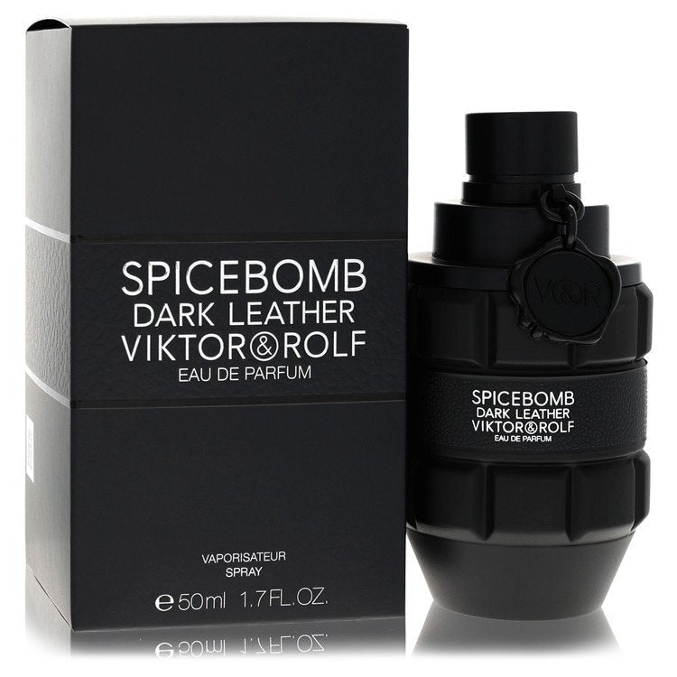 Viktor and Rolf Spicebomb Dark Leather Eau de Parfum 1.7 oz for Men Bold Spicy Leather Fragrance Black and White